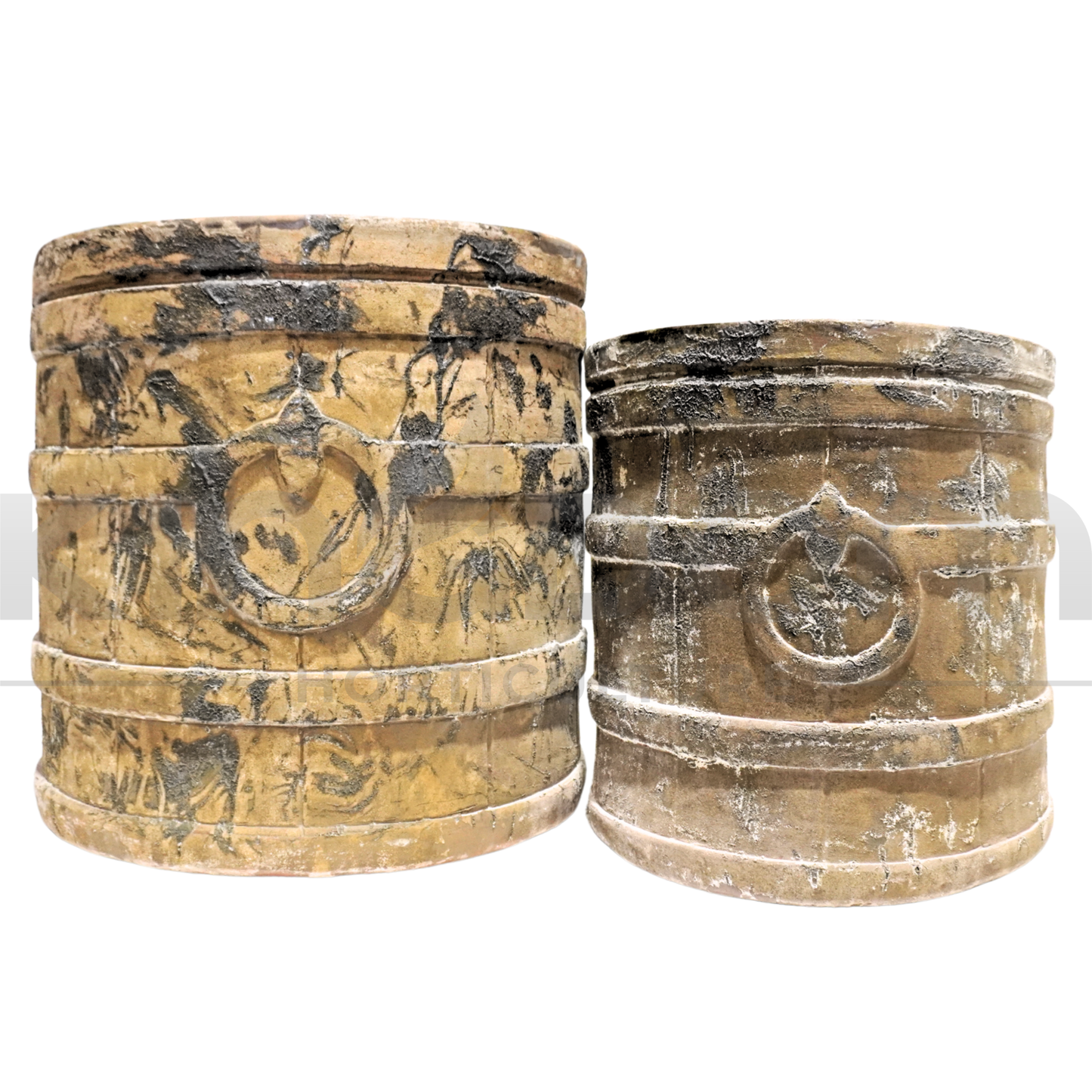 Ancient Barrel Pots | Green | 6 Designs Kingdom Horticulture