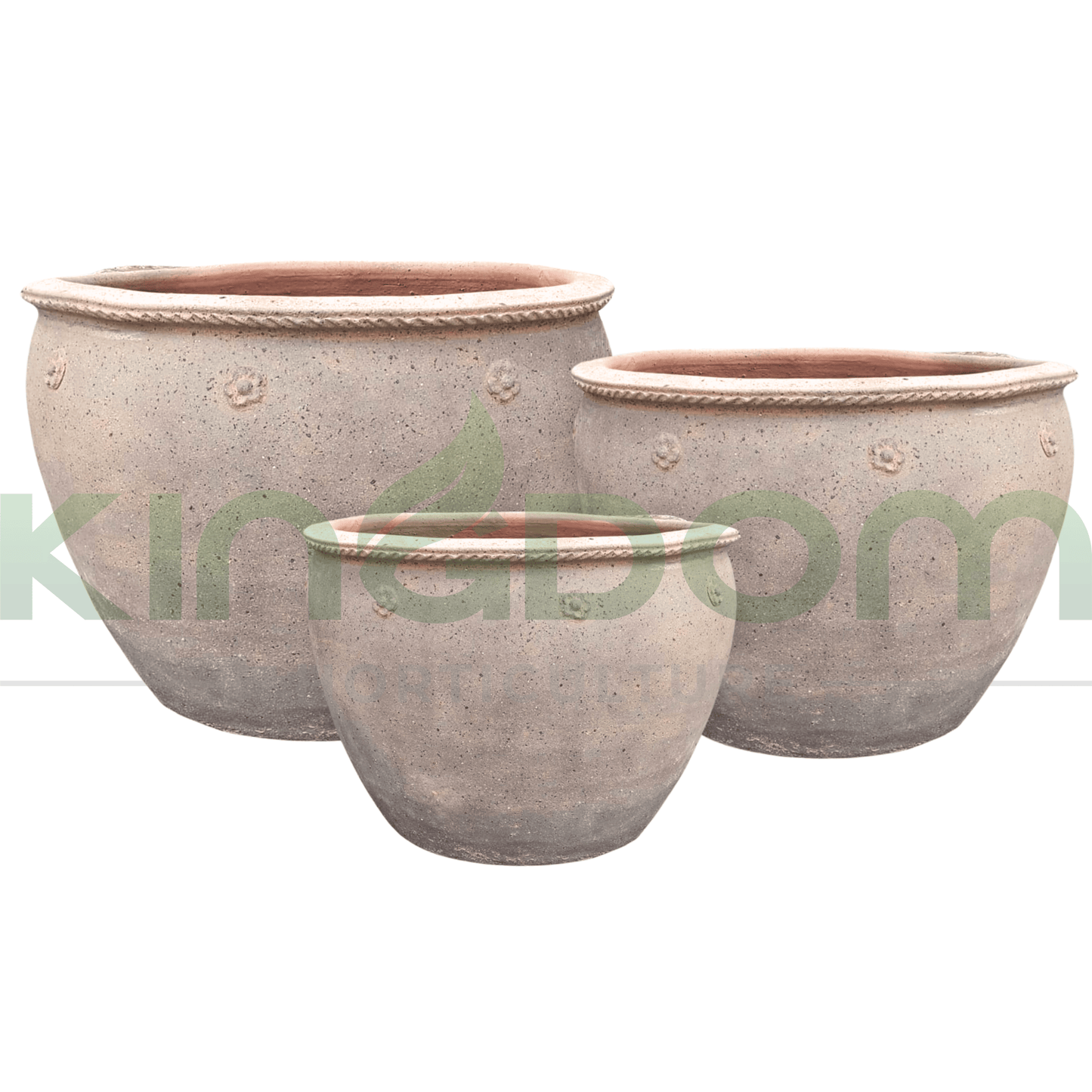 Artisan Stone Collingwood Garden Pots with Detail - Kingdom Horticulture Kingdom Horticulture