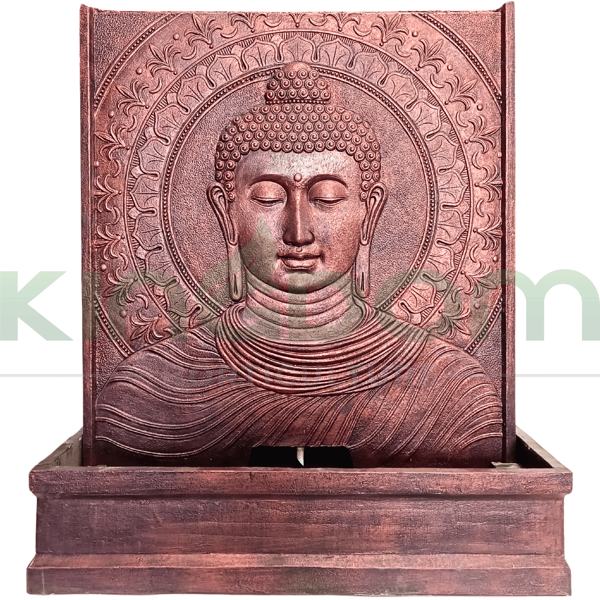 Copper Buddha Fibre Cement Water Feature | Includes Pump - Kingdom Horticulture