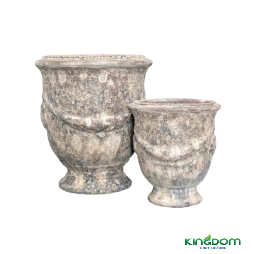 Ancient Anduze Urn Pot | Set of Two Kingdom Horticulture