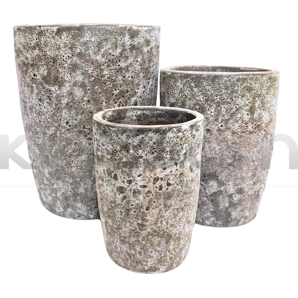 Ancient Snakeskin Crucible Pot | Grey