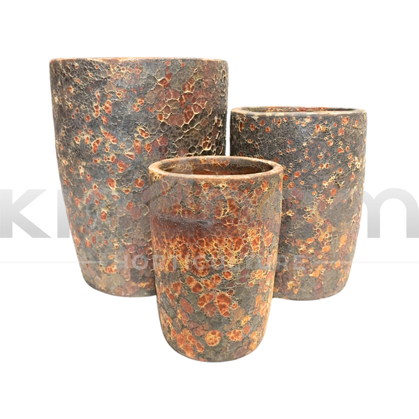 Ancient Snakeskin Crucible Pot | Rustic