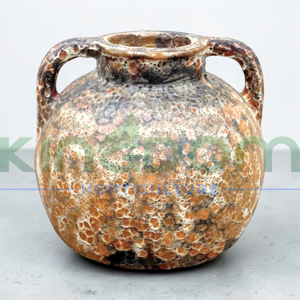 Ancient Stone Agatha Garden Pot Urn Vase Planter | Rust