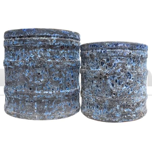 Ancient Barrel Pots | Blue | 6 Designs