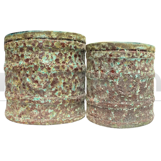 Ancient Barrel Pots | Green | 6 Designs Kingdom Horticulture
