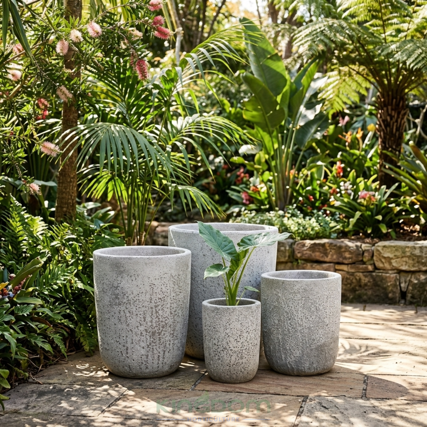 Ancient Bubble Stone U Pot Planters | 4 Sizes Kingdom Horticulture