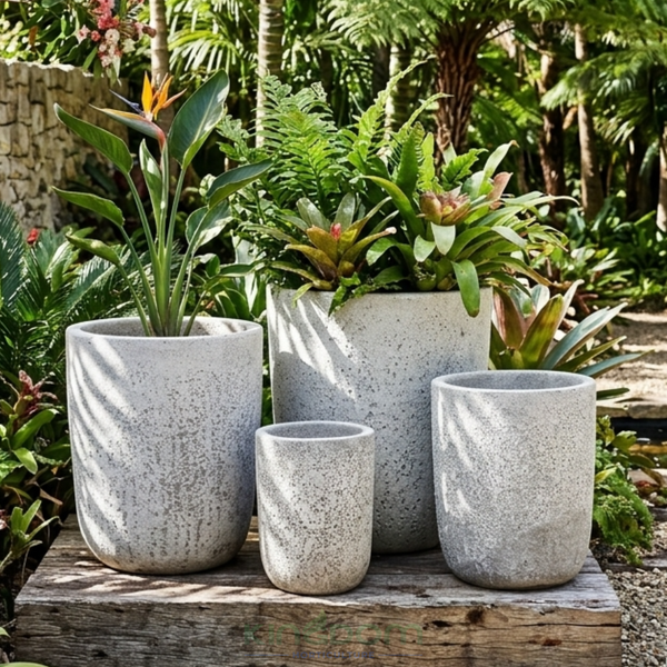 Ancient Bubble Stone U Pot Planters | 4 Sizes