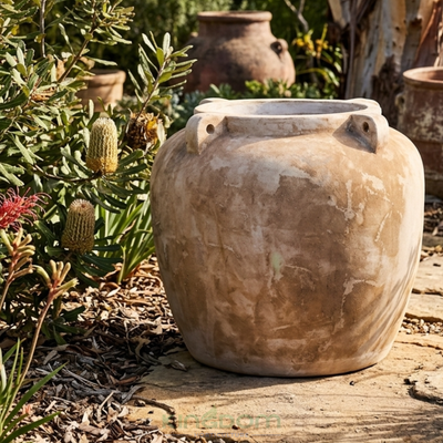Antique Terracotta Joe Jar Garden Pot Urn