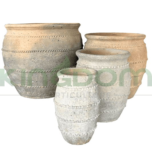 Artisan Stone Octavia Garden Pots with Detail - Kingdom Horticulture Kingdom Horticulture