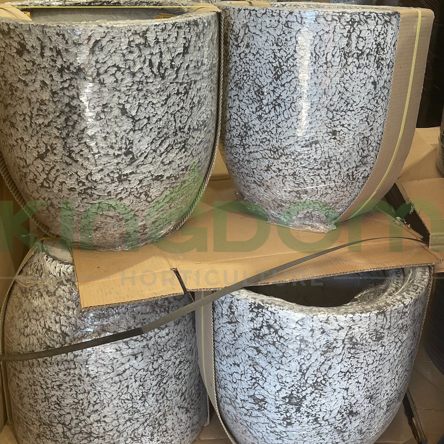 Atlanta's Textured Fibreglass Garden Pots | White Kingdom Horticulture