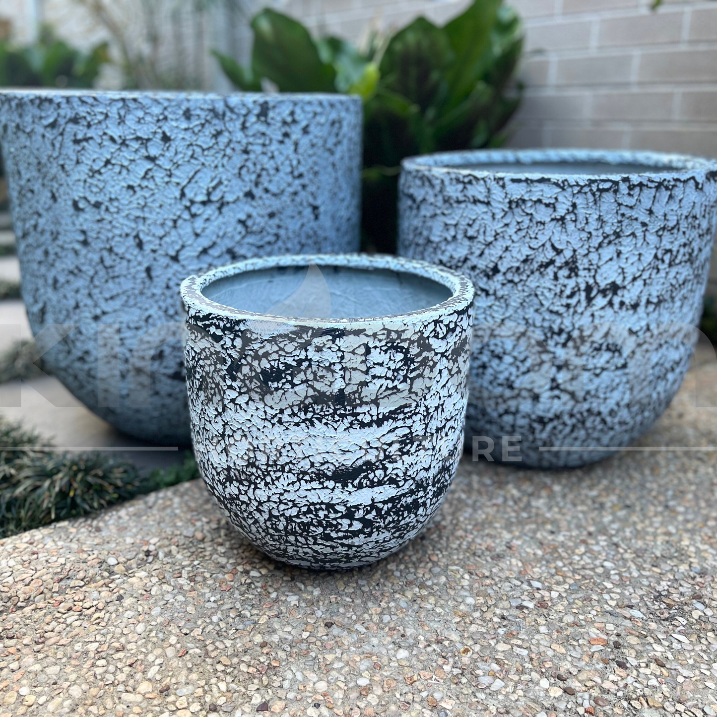 Atlanta's Textured U Planter Fibreglass Garden Pots | Blue Kingdom Horticulture
