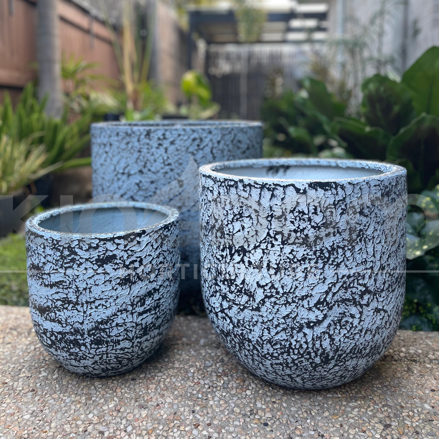 Atlanta's Textured U Planter Fibreglass Garden Pots | Blue Kingdom Horticulture