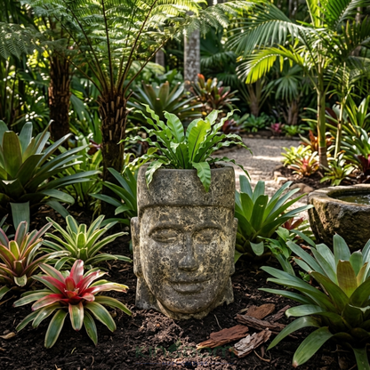 Buddha Stone Garden Pot Planter