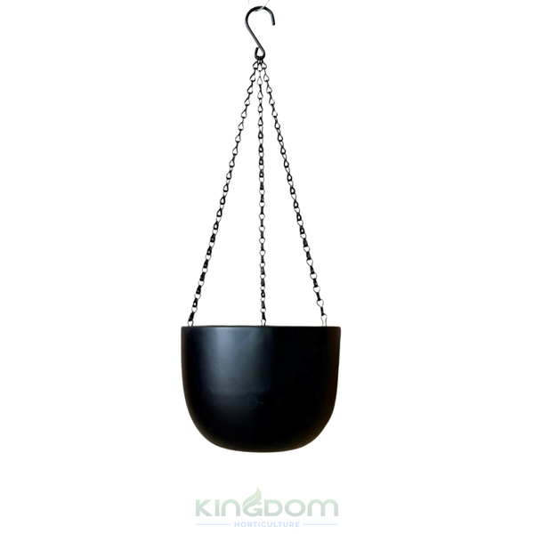 Fibrestone Lightweight Hanging Pot | Black