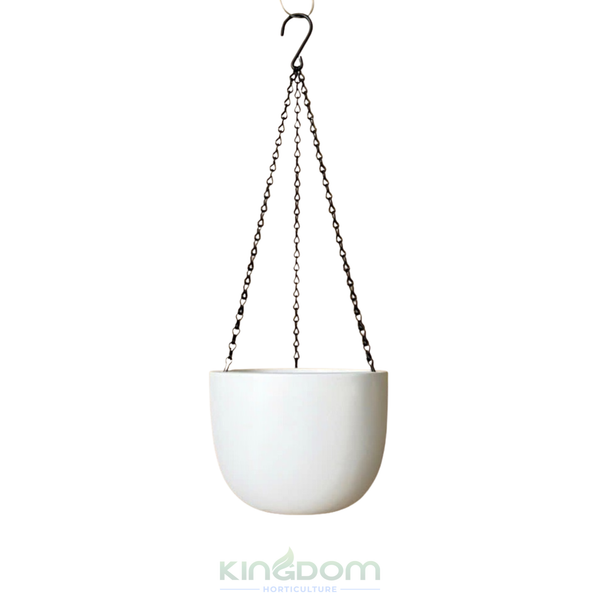 Fibrestone Lightweight Hanging Pot | White