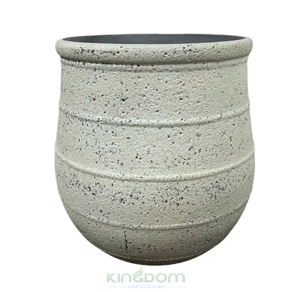 Fossil Capri Rope Garden Pot - Mid Light Weight | Ivory
