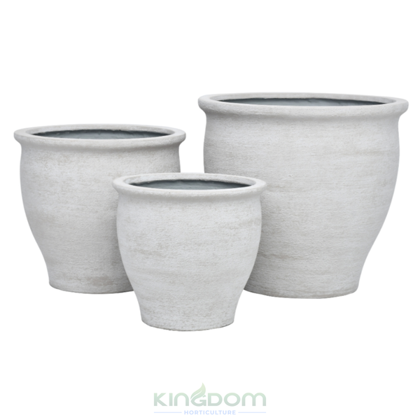 Shale Lightweight Maui Garden Pots | Ivory