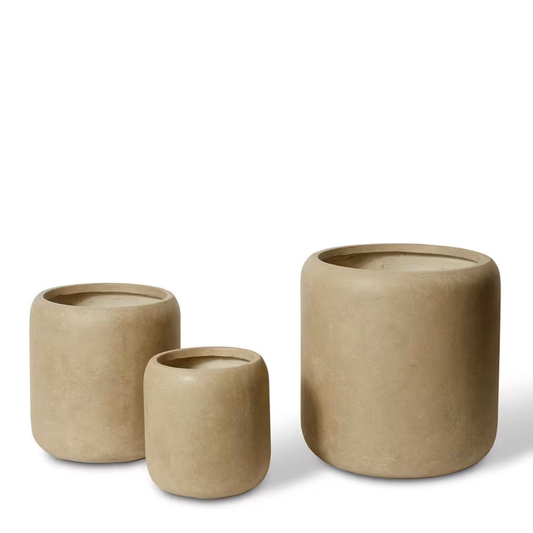 Lightweight Fibrestone Garden Pot | Natural Brown Kingdom Horticulture