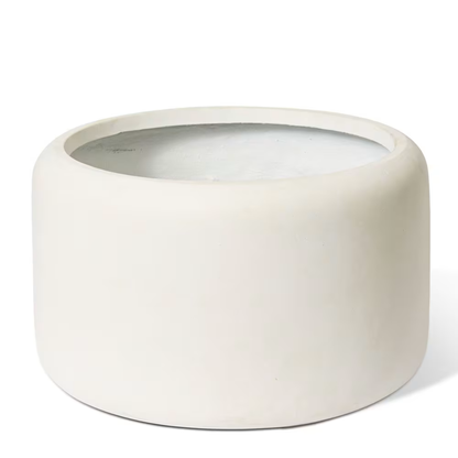 Lightweight Low Fibrestone Garden Pot | Beige