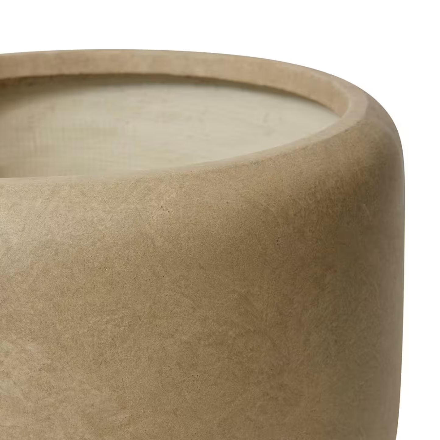 Lightweight Low Fibrestone Garden Pot | Tan Brown Kingdom Horticulture
