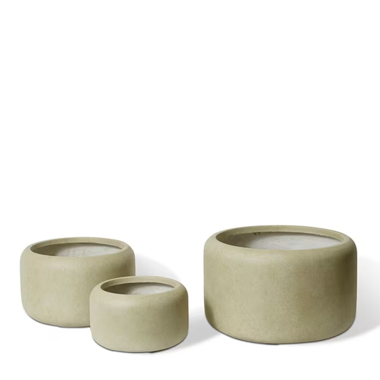 Lightweight Low Fibrestone Garden Pot | Green Kingdom Horticulture