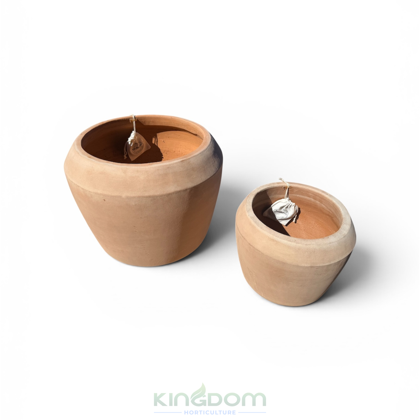 Terracotta Mod Garden Pots Planters | SET OF 2 Kingdom Horticulture