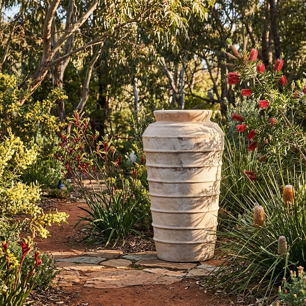 Outback Terracotta Hooped Classic Garden Pot Urn Kingdom Horticulture